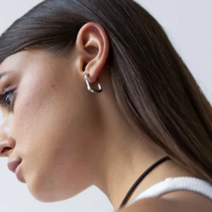Серебряные серьги «Слияние» мини