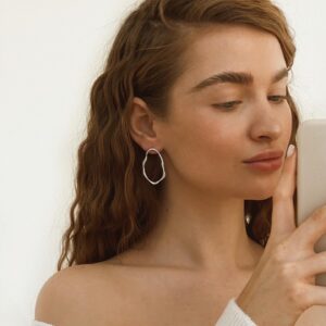 Серебряные серьги «Слияние»